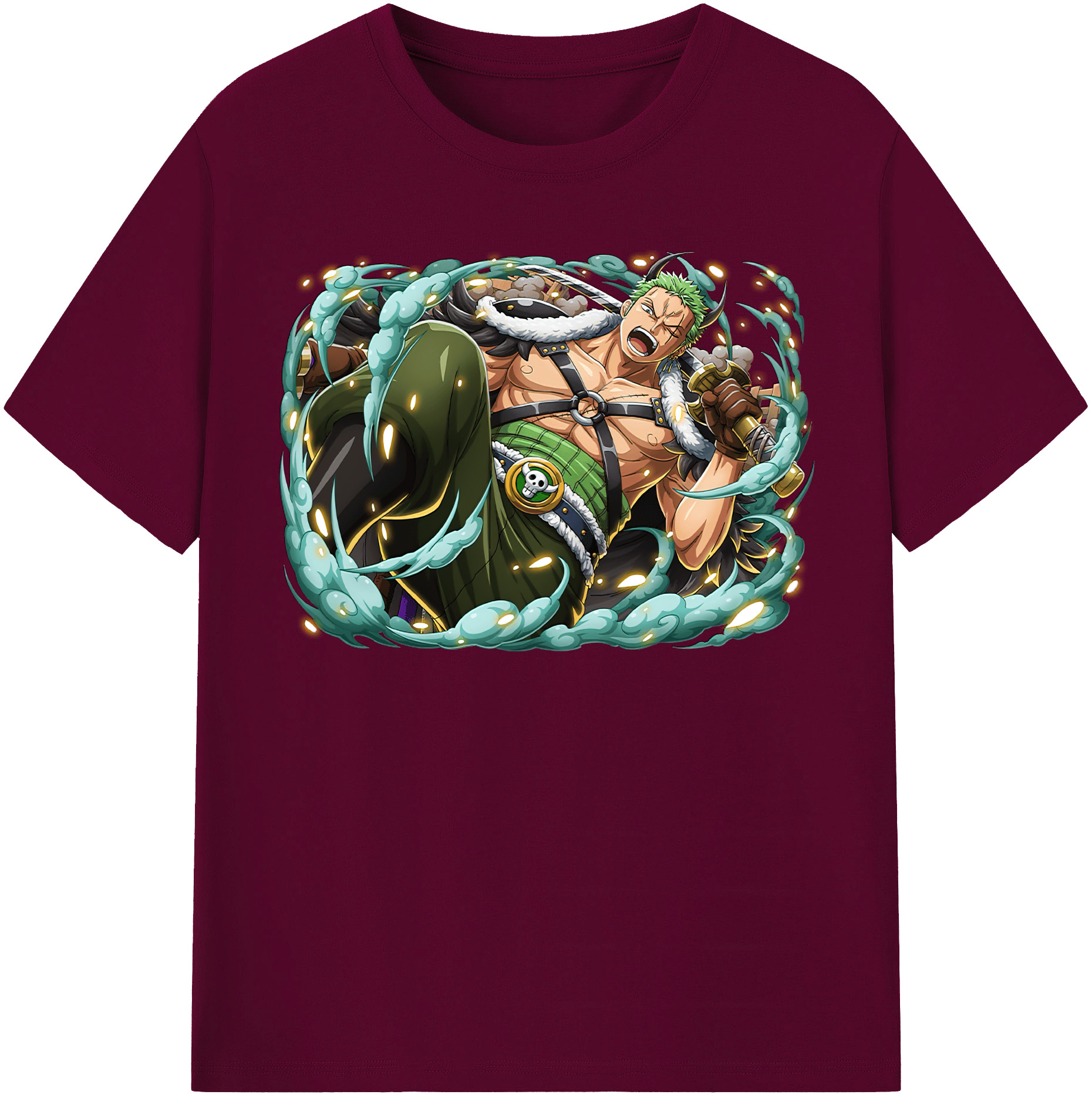 ワンピース ロロノア・ゾロ ONE PIECE Roronoa Zoro レディースカジュアルプリントTシャツ（綿100％）